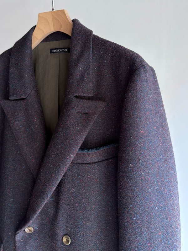 【frank leder / フランクリーダー】DOUBLE BREASTED BLAZER - DARK BROWN WOOL -  / Dark Brown