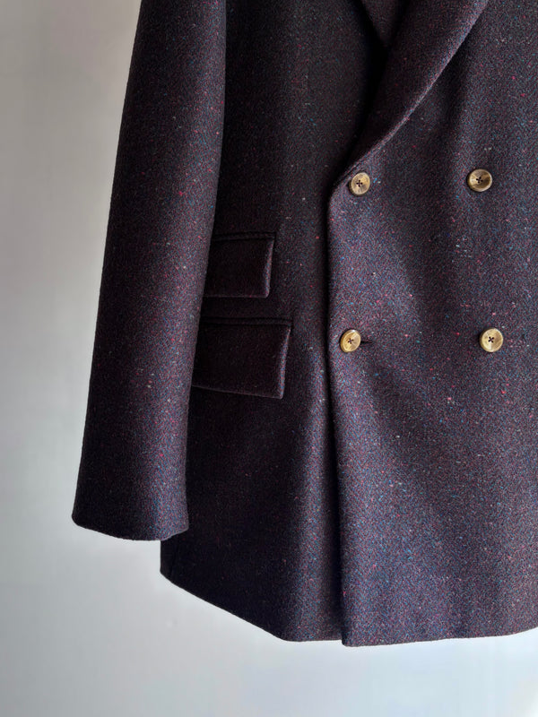 【frank leder / フランクリーダー】DOUBLE BREASTED BLAZER - DARK BROWN WOOL -  / Dark Brown