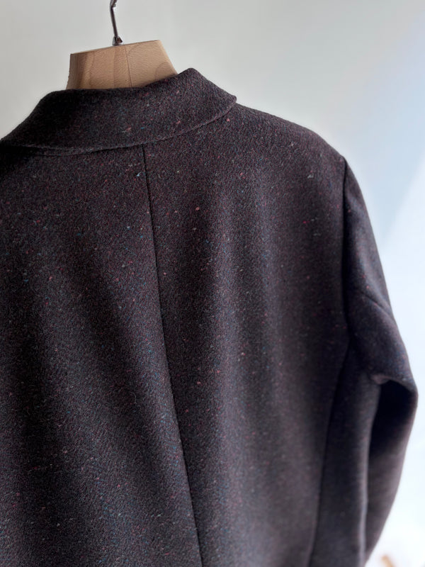 【frank leder / フランクリーダー】DOUBLE BREASTED BLAZER - DARK BROWN WOOL -  / Dark Brown