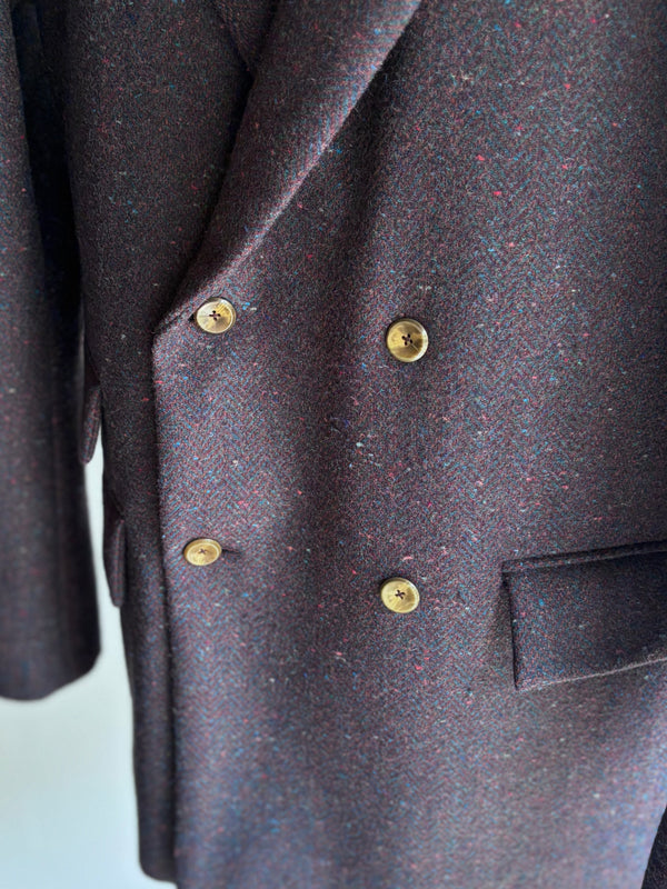 【frank leder / フランクリーダー】DOUBLE BREASTED BLAZER - DARK BROWN WOOL -  / Dark Brown