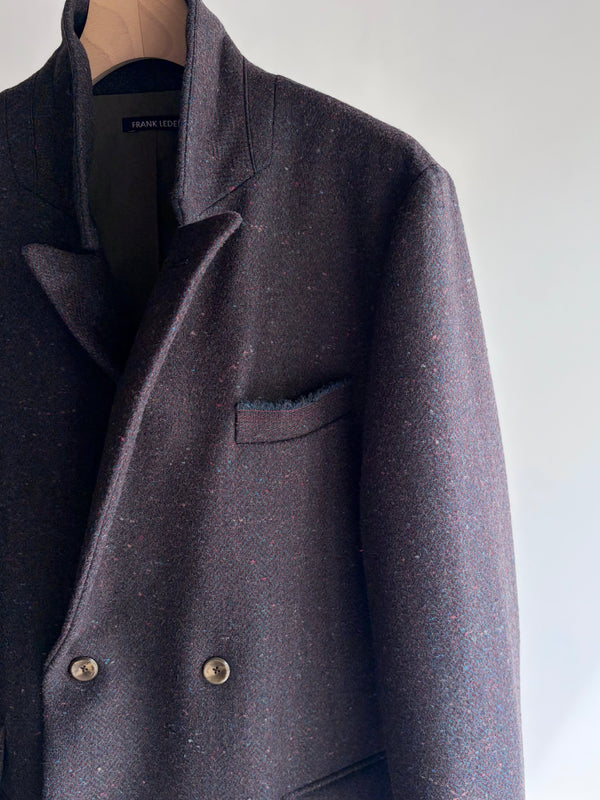 【frank leder / フランクリーダー】DOUBLE BREASTED BLAZER - DARK BROWN WOOL -  / Dark Brown