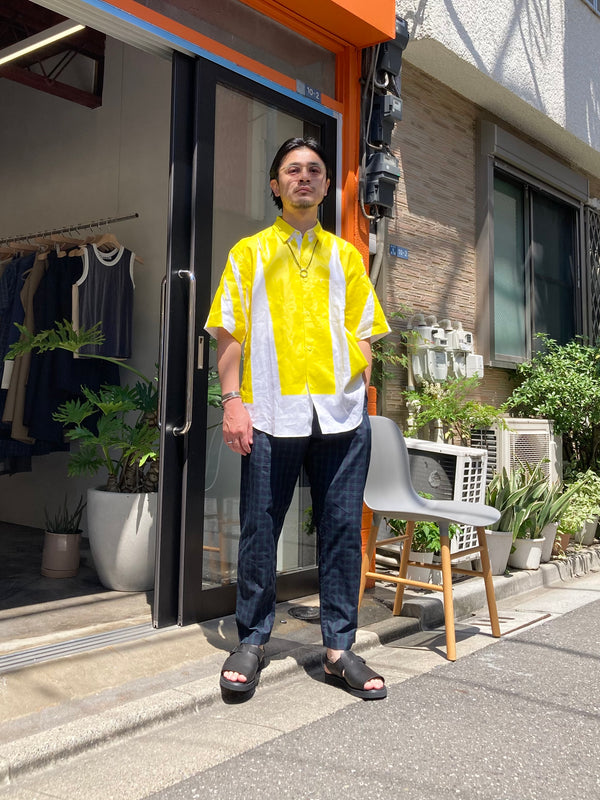 【biscuithead / ビスケットヘッド】PRINTED HARF SLEEVE SHIRT / 黄