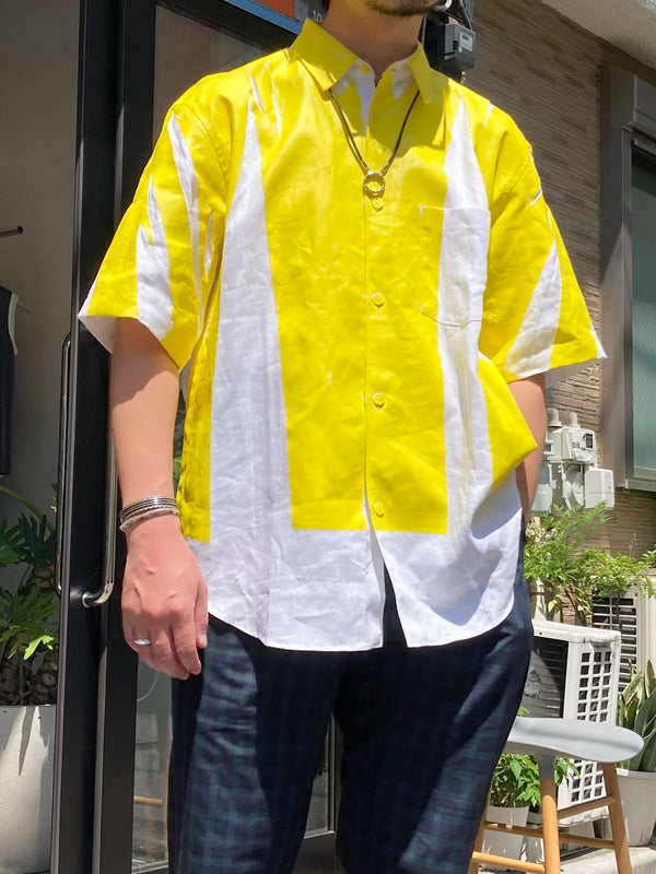 【biscuithead / ビスケットヘッド】PRINTED HARF SLEEVE SHIRT / 黄