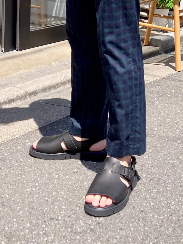 foot the coacher / フットザコーチャー】OPEN TOE SANDALS / Black foot the coacher / フットザコーチャー】OPEN TOE SANDALS / Black