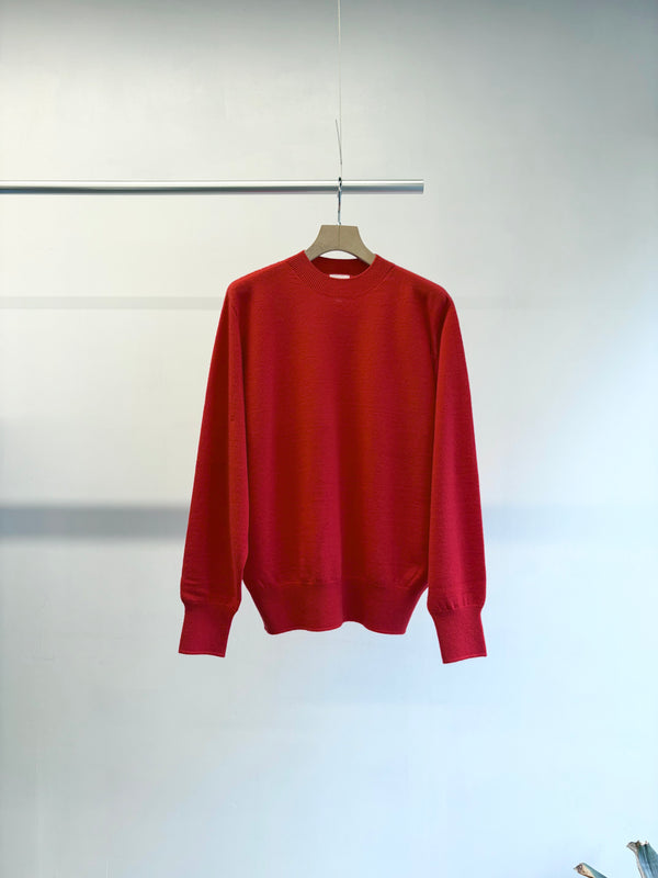 【 RhodolirioN 】CONVERTIBLE KNIT SWEATER - BOILED KNIT - / Red