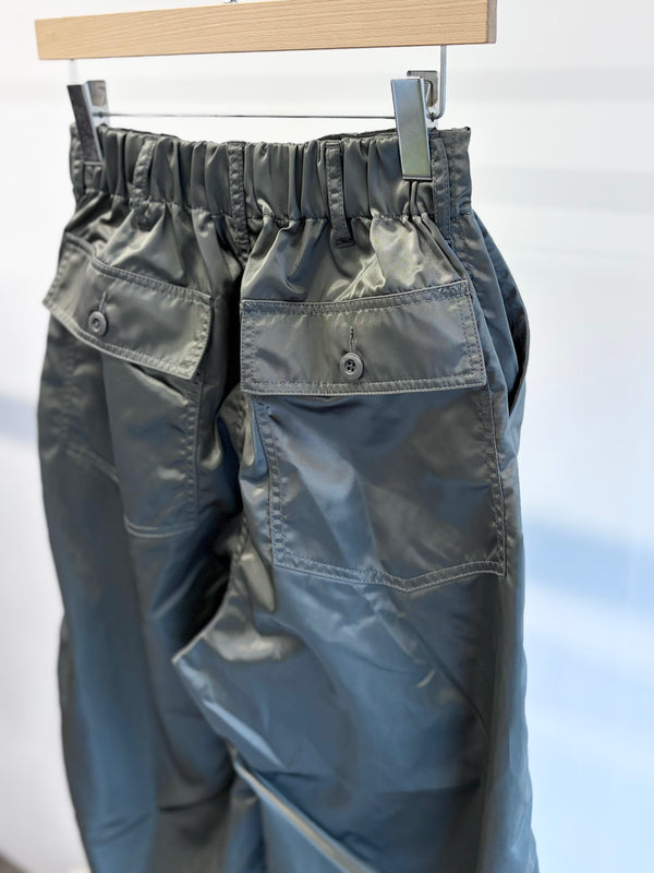 【 RhodolirioN 】WIDE FATIGUE PANT - MILITARY TWILL - / Grey