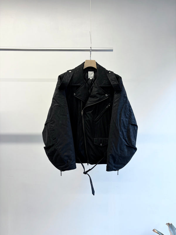 【 RhodolirioN 】PADDED DOUBLE RIDERS JACKET / Black