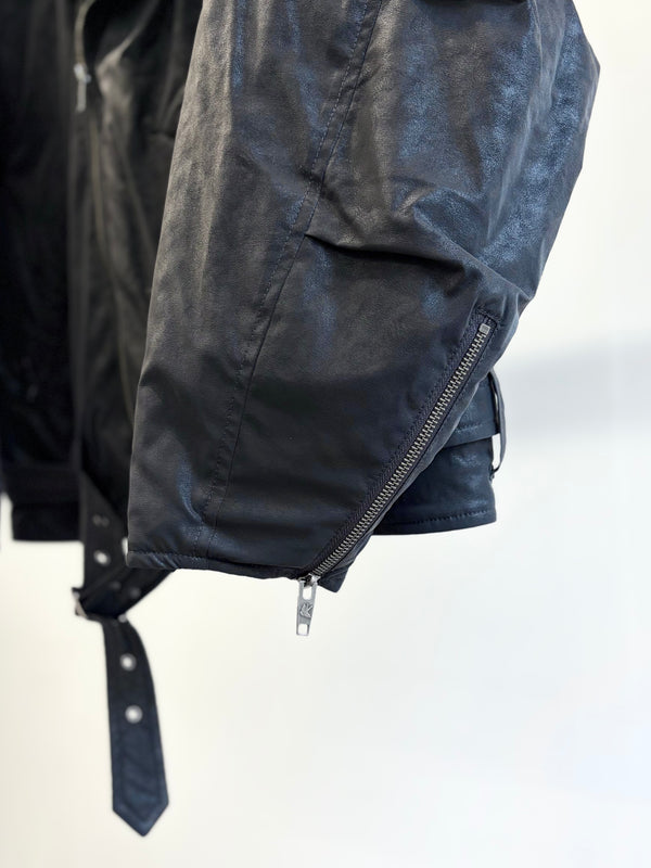 【 RhodolirioN 】PADDED DOUBLE RIDERS JACKET / Black
