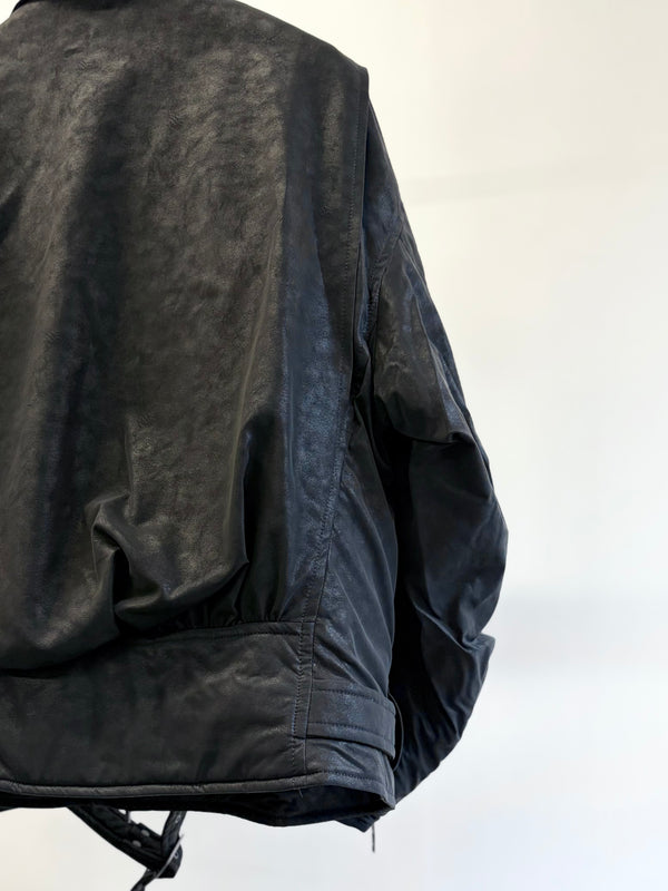 【 RhodolirioN 】PADDED DOUBLE RIDERS JACKET / Black