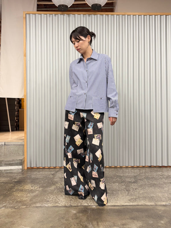 【 BALIA / バーリア 】STRIPE BOX SHORT SHIRT  / Blue Stripe