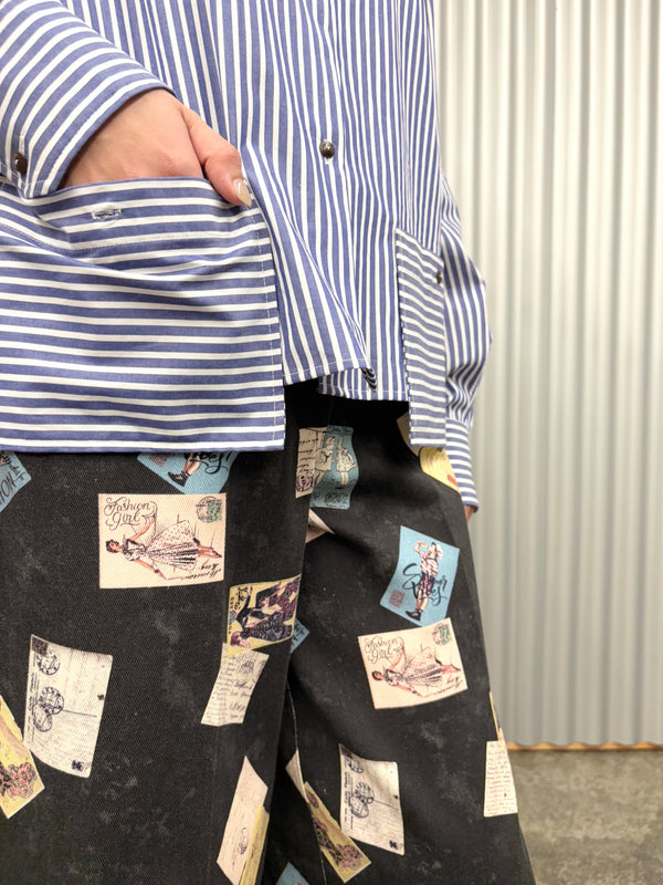 【 BALIA / バーリア 】STRIPE BOX SHORT SHIRT  / Blue Stripe