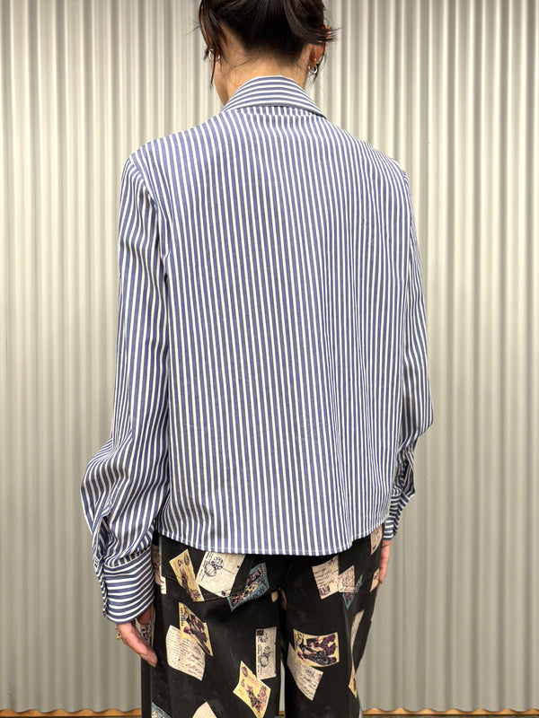 【 BALIA / バーリア 】STRIPE BOX SHORT SHIRT  / Blue Stripe