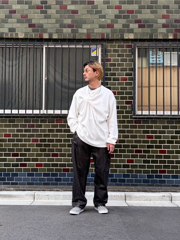 【 HOMMENA 】FIRST AID HENLY NECK TEE / Off White