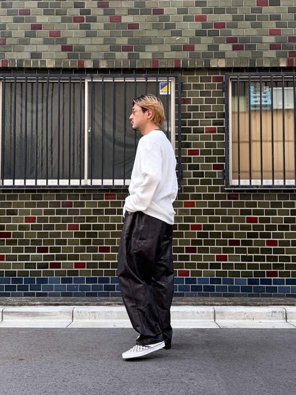 【 HOMMENA 】FIRST AID HENLY NECK TEE / Off White