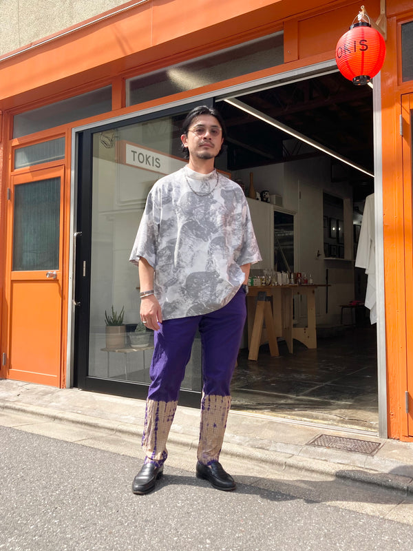 【YOTA TOKI】PREPARATORY PANT / PURPLE × BEIGE CHECK