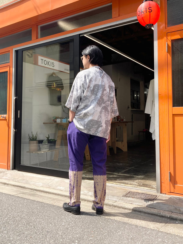 【YOTA TOKI】PREPARATORY PANT / PURPLE × BEIGE CHECK