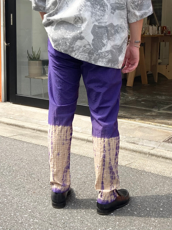 【YOTA TOKI】PREPARATORY PANT / PURPLE × BEIGE CHECK