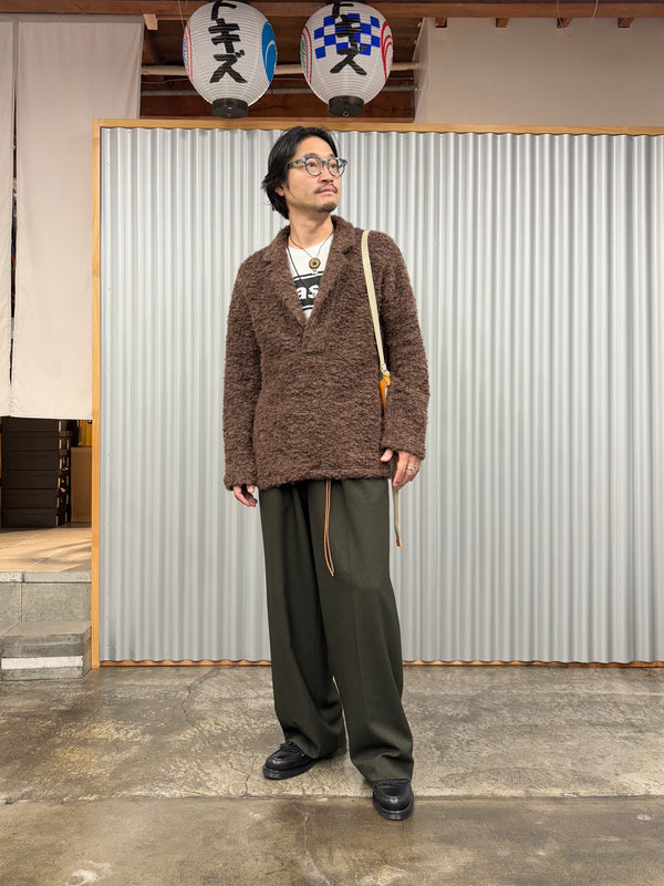 【m's braque】OVER SIZED PULLOVER / Brown