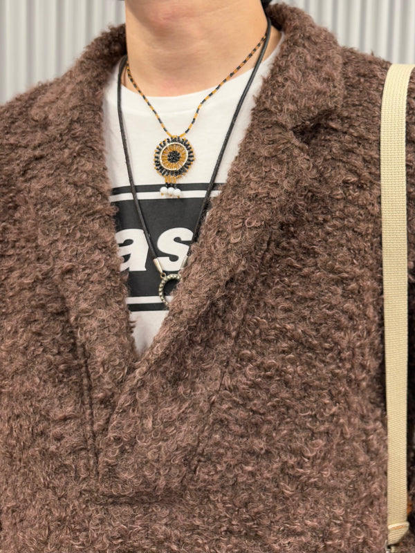 【m's braque】OVER SIZED PULLOVER / Brown