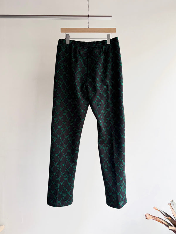 【 South2 West8 】TRAINER PANT - POLY JACQUARD - SKULL & TARGET / Black