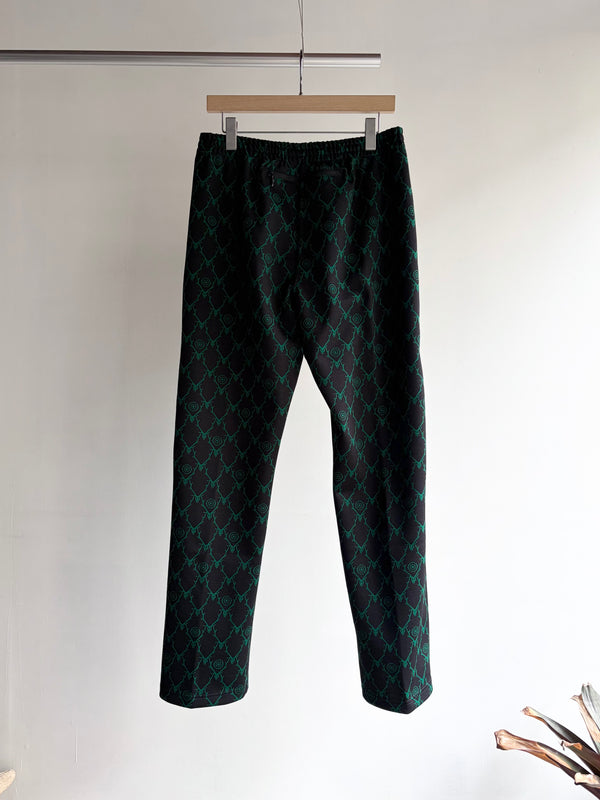 【 South2 West8 】TRAINER PANT - POLY JACQUARD - SKULL & TARGET / Black