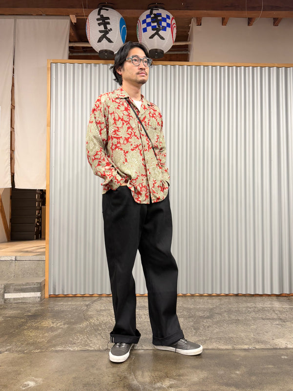 【hobo】STUDDED LONG KEY RING -with COW LEATHER- / Black