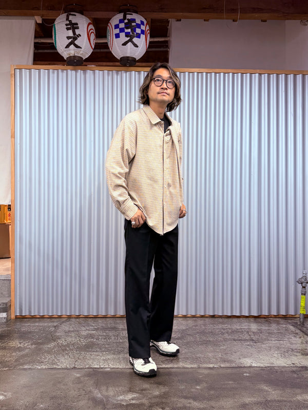 【 HOMMENA 】UNDONE SHIRT / White Check