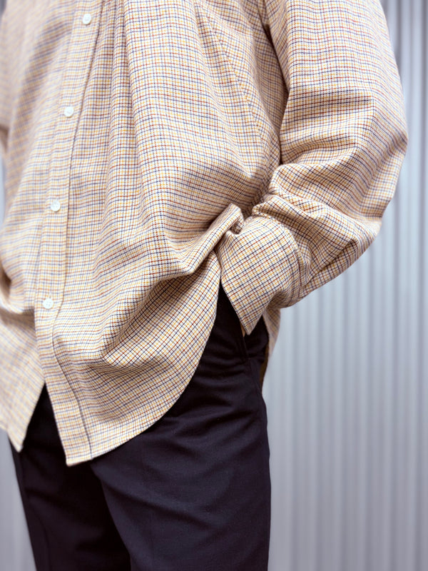 【 HOMMENA 】UNDONE SHIRT / White Check