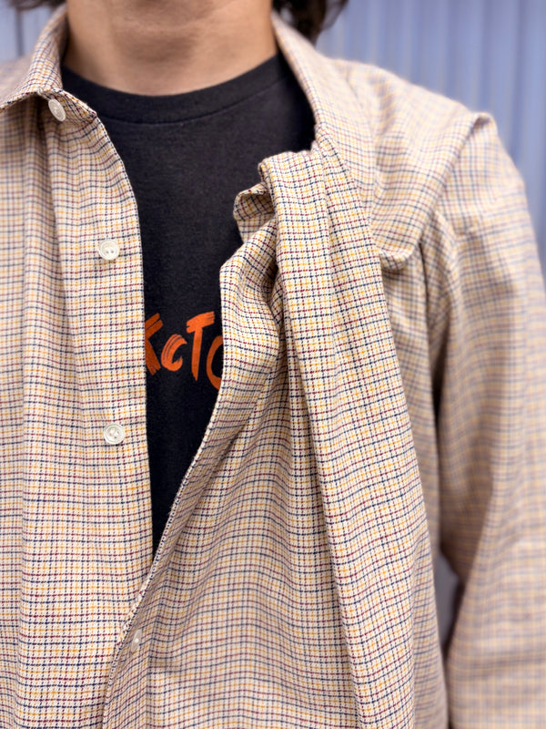 【 HOMMENA 】UNDONE SHIRT / White Check