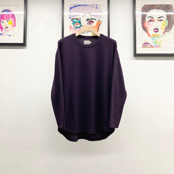 【CURLY】PREMIEREWARM L/S TEE - Crewneck - / Dark Purple
