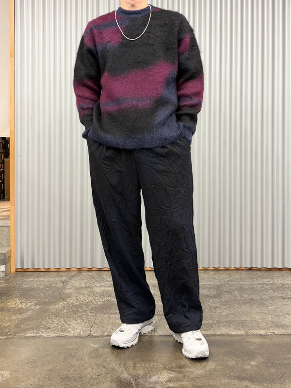 【 BLUE BLUE JAPAN 】ムラゾメウール ドローパンツ / Dark Navy