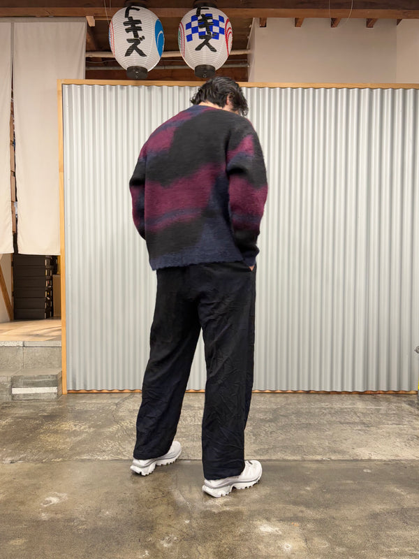 【 BLUE BLUE JAPAN 】ムラゾメウール ドローパンツ / Dark Navy