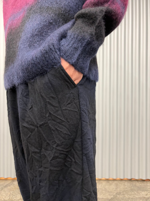 【 BLUE BLUE JAPAN 】ムラゾメウール ドローパンツ / Dark Navy