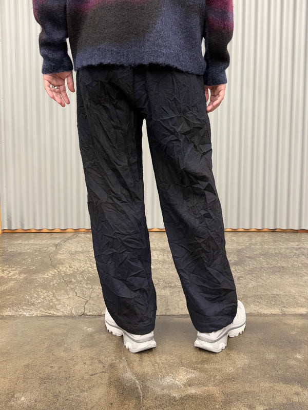 【 BLUE BLUE JAPAN 】ムラゾメウール ドローパンツ / Dark Navy