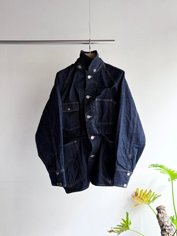 【 HOMMENA 】CRUMPED DENIM JACKET / One Wash