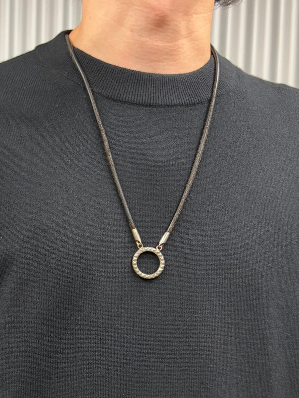 【END CUSTOM JEWELLERS】EYEGLASSES HOLDER NECKLACE - STUDS / Silver × Black
