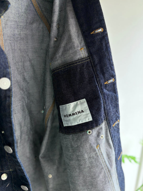 【 HOMMENA 】CRUMPED DENIM JACKET / One Wash