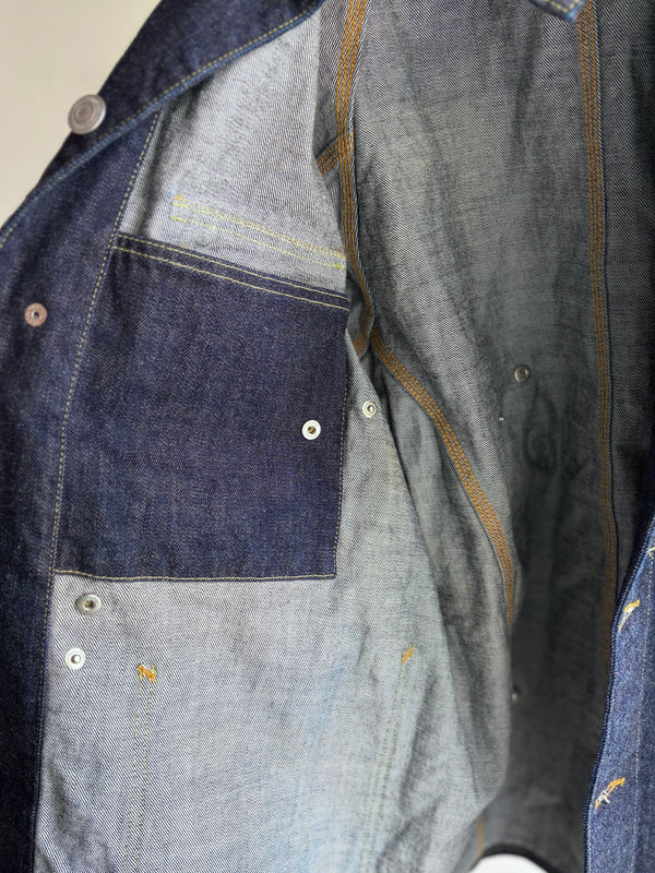 【 HOMMENA 】CRUMPED DENIM JACKET / One Wash