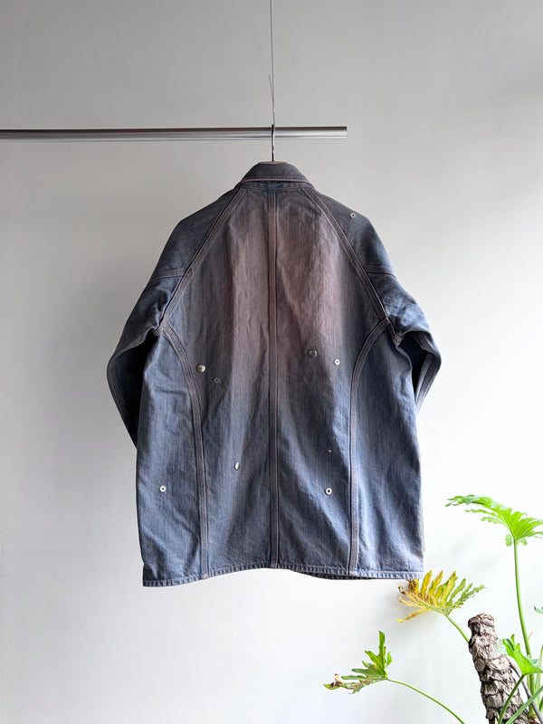 【 HOMMENA 】CRUMPED DENIM JACKET / Pink