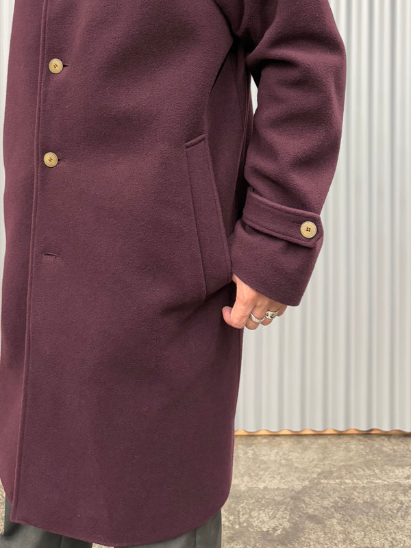 【frank leder / フランクリーダー】BURGUNDY WOOL COAT / Burgundy
