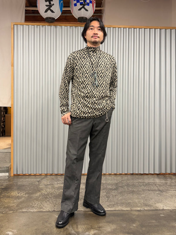 【m's braque】FLARE PANTS / Charcoal - Suede -