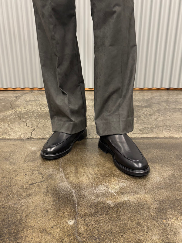 【m's braque】FLARE PANTS / Charcoal - Suede -