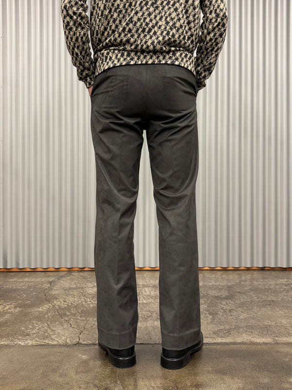 【m's braque】FLARE PANTS / Charcoal - Suede -