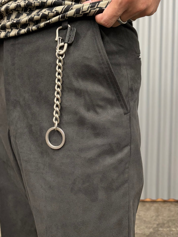【m's braque】FLARE PANTS / Charcoal - Suede -