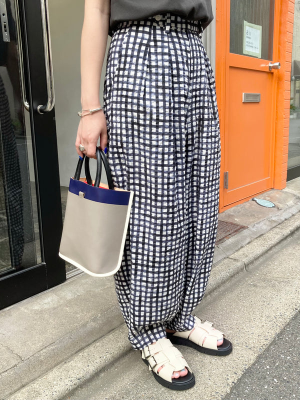 【m's braque】NEW HAREM PANTS / Navy & White