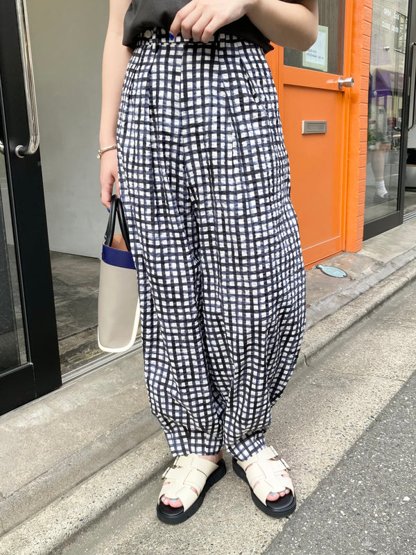 【m's braque】NEW HAREM PANTS / Navy & White