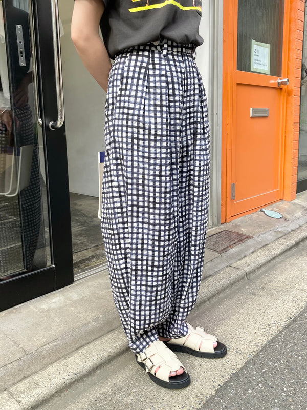 【m's braque】NEW HAREM PANTS / Navy & White