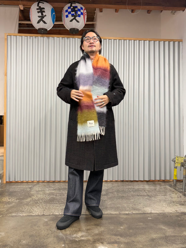 【 BLUE BLUE JAPAN 】ロービングツイード チェスターコート / Dark Navy