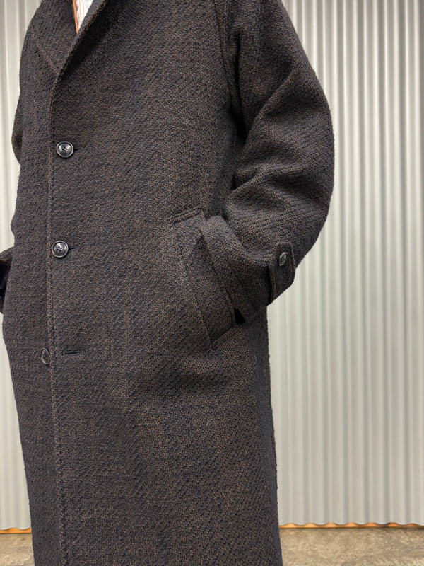 【 BLUE BLUE JAPAN 】ロービングツイード チェスターコート / Dark Navy
