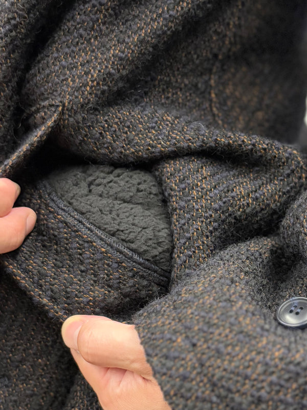 【 BLUE BLUE JAPAN 】ロービングツイード チェスターコート / Dark Navy